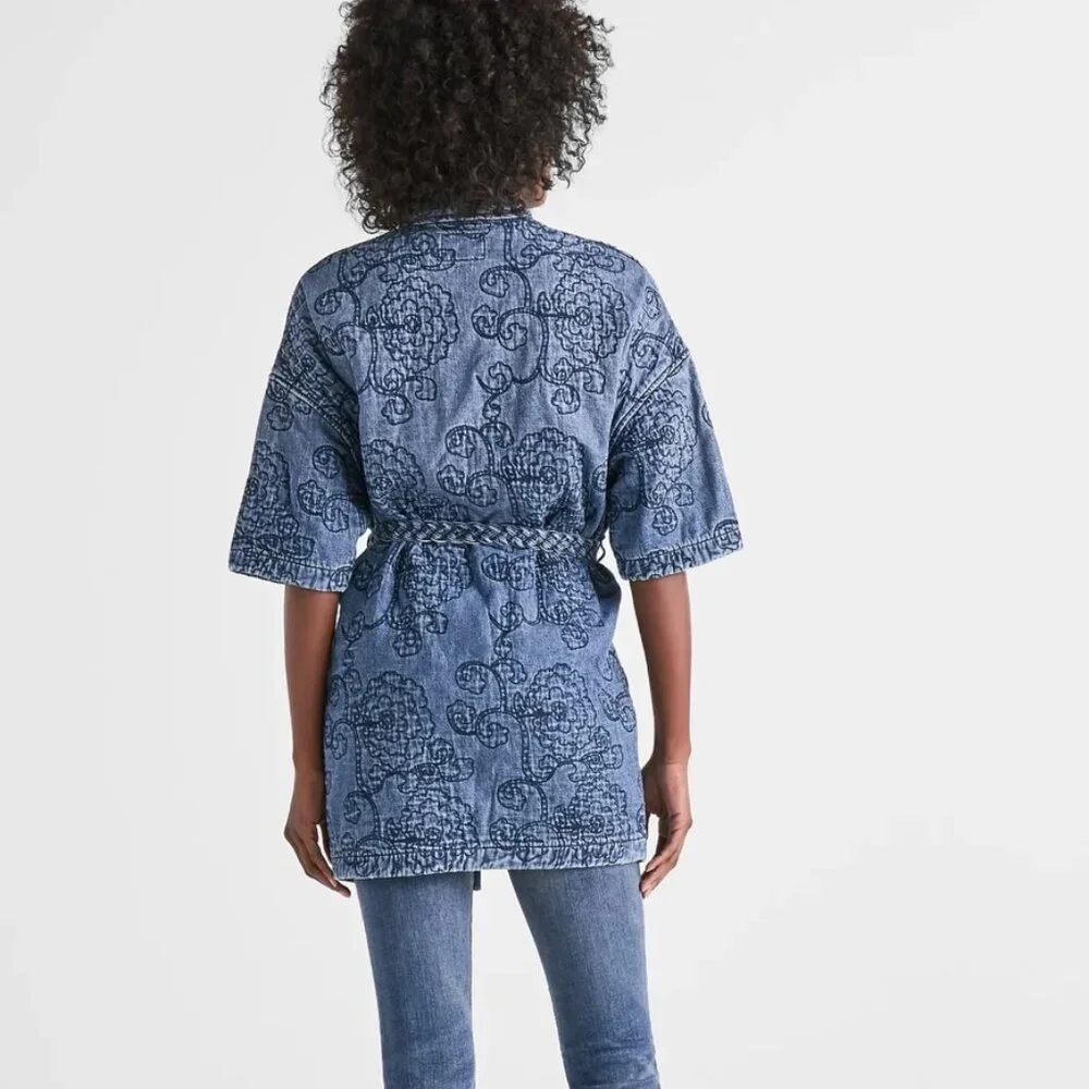 Lucky Brand Floral Quilted Kimono - Picture 3 of 10